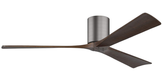 IR3H-BP-WA-60 Atlas Irene 60" Ceiling Fan in Brushed Pewter with Walnut Blades