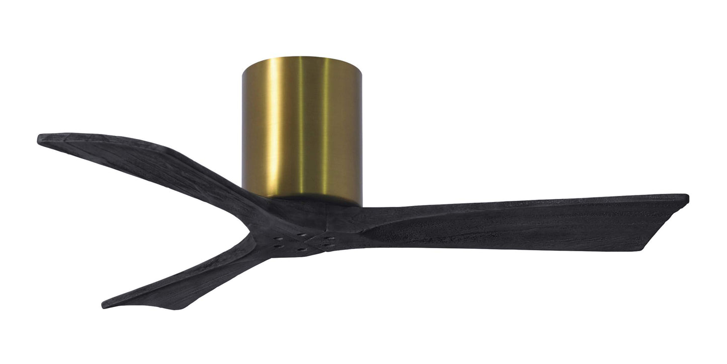 IR3H-BRBR-BK-42 Atlas Irene 42" Ceiling Fan in Brushed Brass with Matte Black Blades