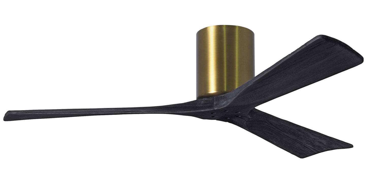 IR3H-BRBR-BK-52 Atlas Irene 52" Ceiling Fan in Brushed Brass with Matte Black Blades