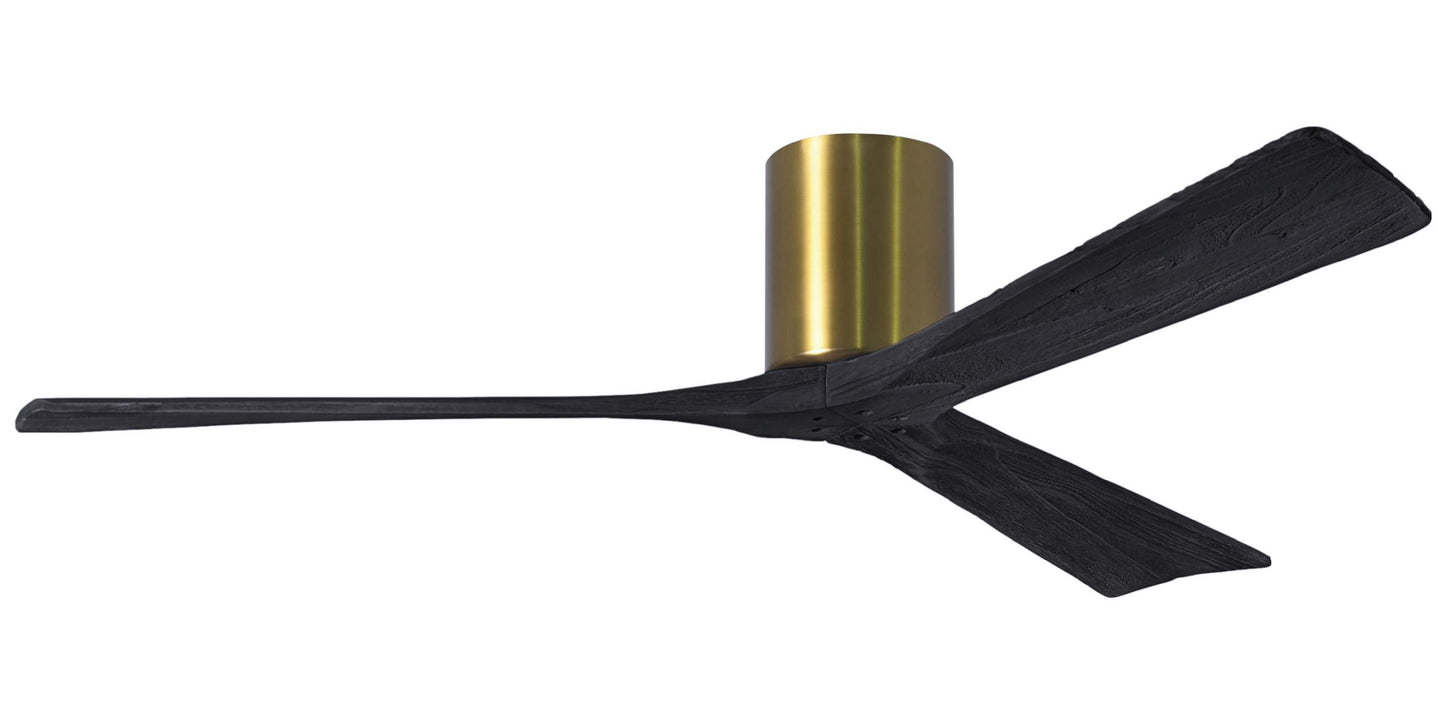 IR3H-BRBR-BK-60 Atlas Irene 60" Ceiling Fan in Brushed Brass with Matte Black Blades