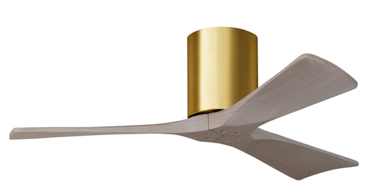 IR3H-BRBR-GA-42 Atlas Irene 42" Ceiling Fan in Brushed Brass with Gray Ash  Blades