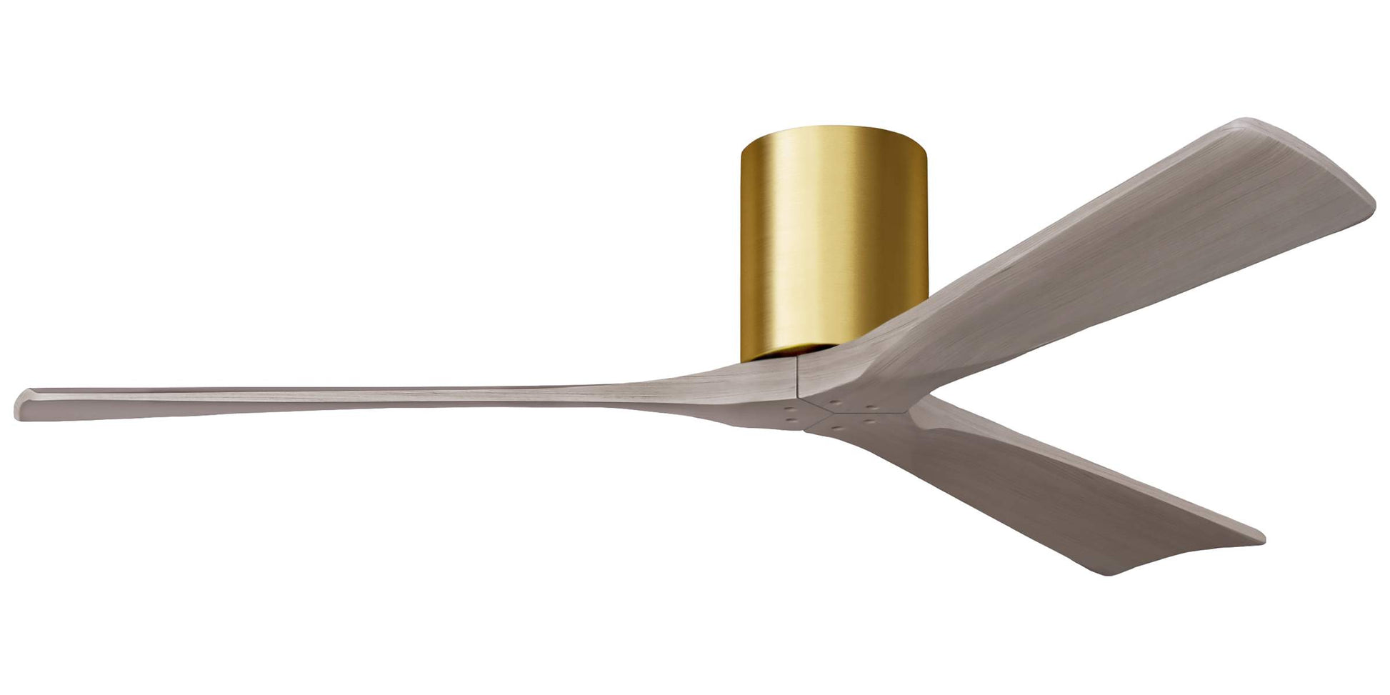 IR3H-BRBR-GA-60 Atlas Irene 60" Ceiling Fan in Brushed Brass with Gray Ash  Blades