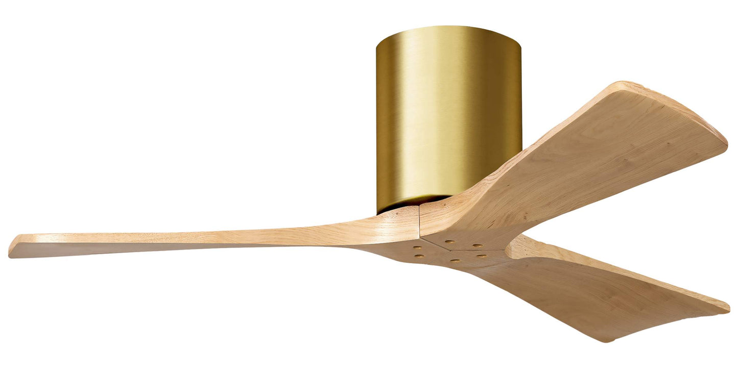 IR3H-BRBR-LM-42 Atlas Irene 42" Ceiling Fan in Brushed Brass with Light Maple Blades