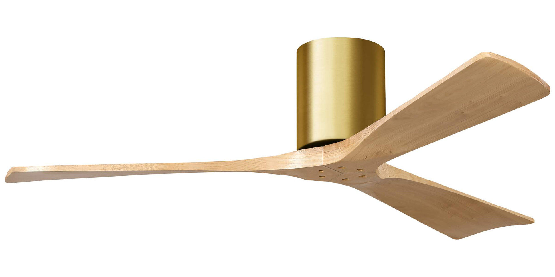 IR3H-BRBR-LM-52 Atlas Irene 52" Ceiling Fan in Brushed Brass with Light Maple Blades