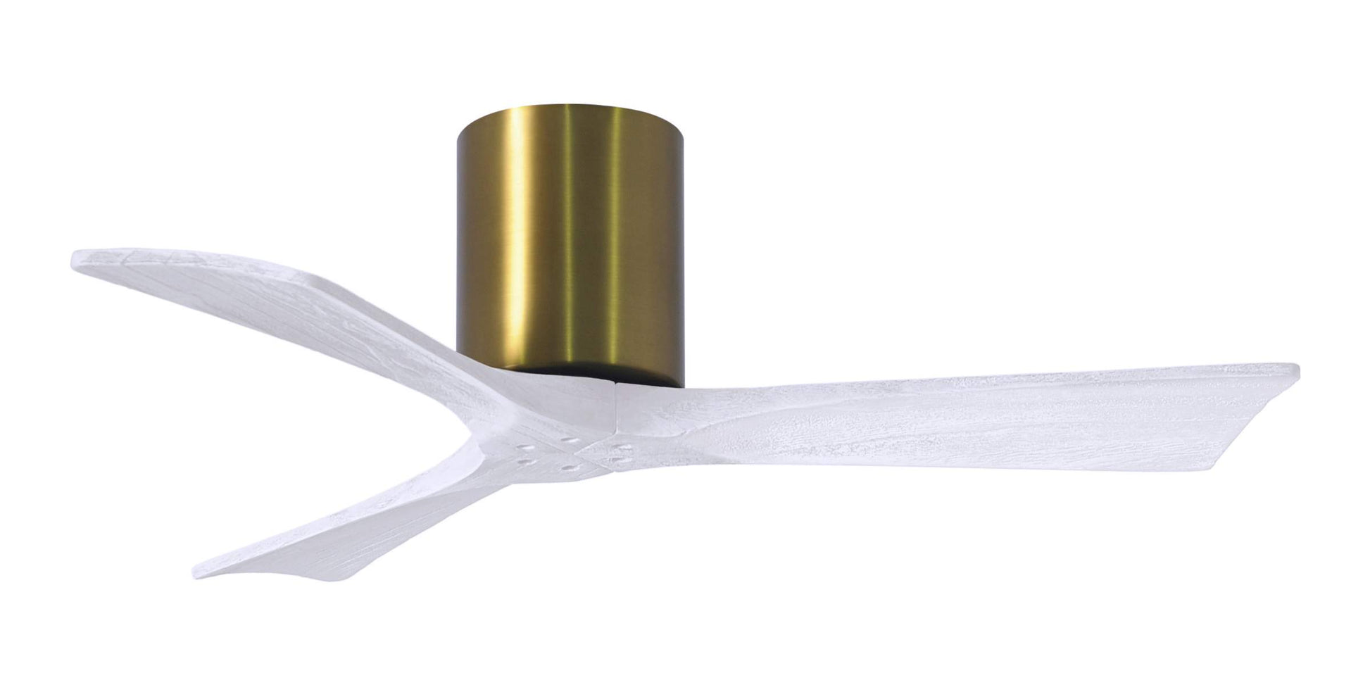 IR3H-BRBR-MWH-42 Atlas Irene 42" Ceiling Fan in Brushed Brass with Matte White Blades