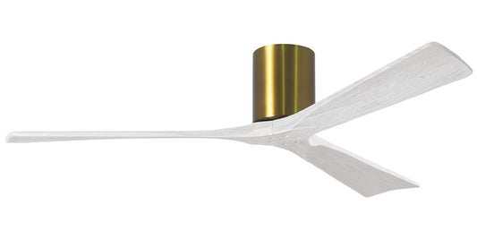 IR3H-BRBR-MWH-60 Atlas Irene 60" Ceiling Fan in Brushed Brass with Matte White Blades