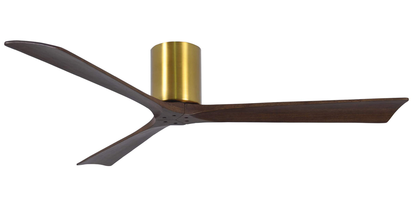 IR3H-BRBR-WA-60 Atlas Irene 60" Ceiling Fan in Brushed Brass with Walnut Tone Blades