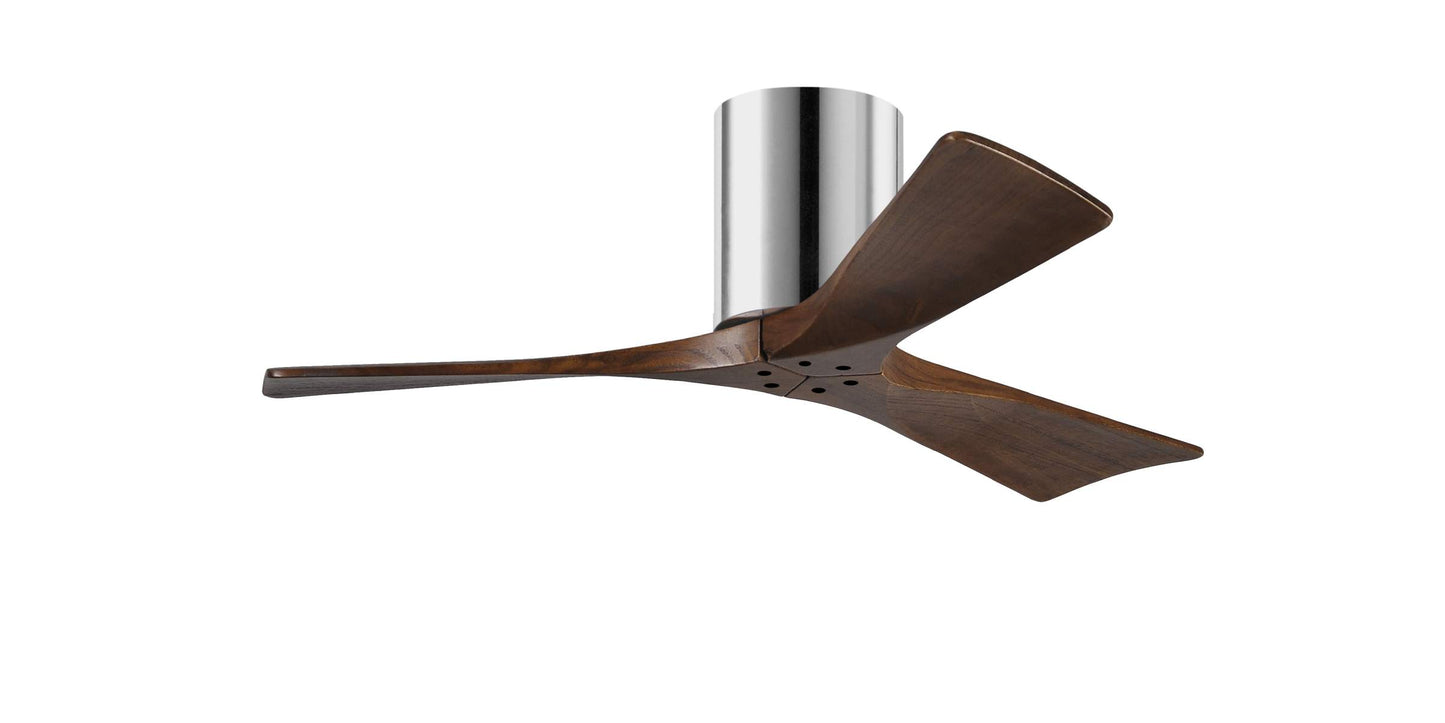 IR3H-CR-WA-42 Atlas Irene 42" Ceiling Fan in Polished Chrome with Walnut Tone Blades