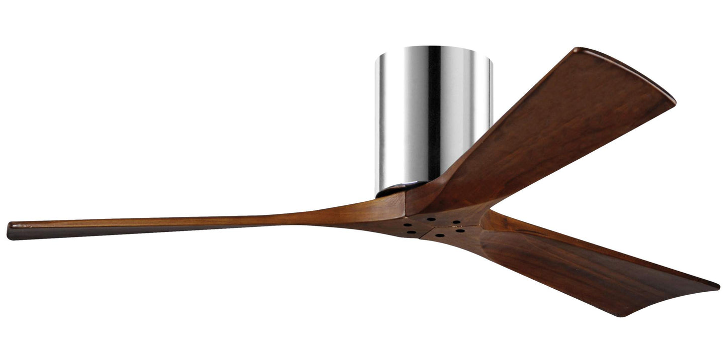 IR3H-CR-WA-52 Atlas Irene 52" Ceiling Fan in Polished Chrome with Walnut Tone Blades