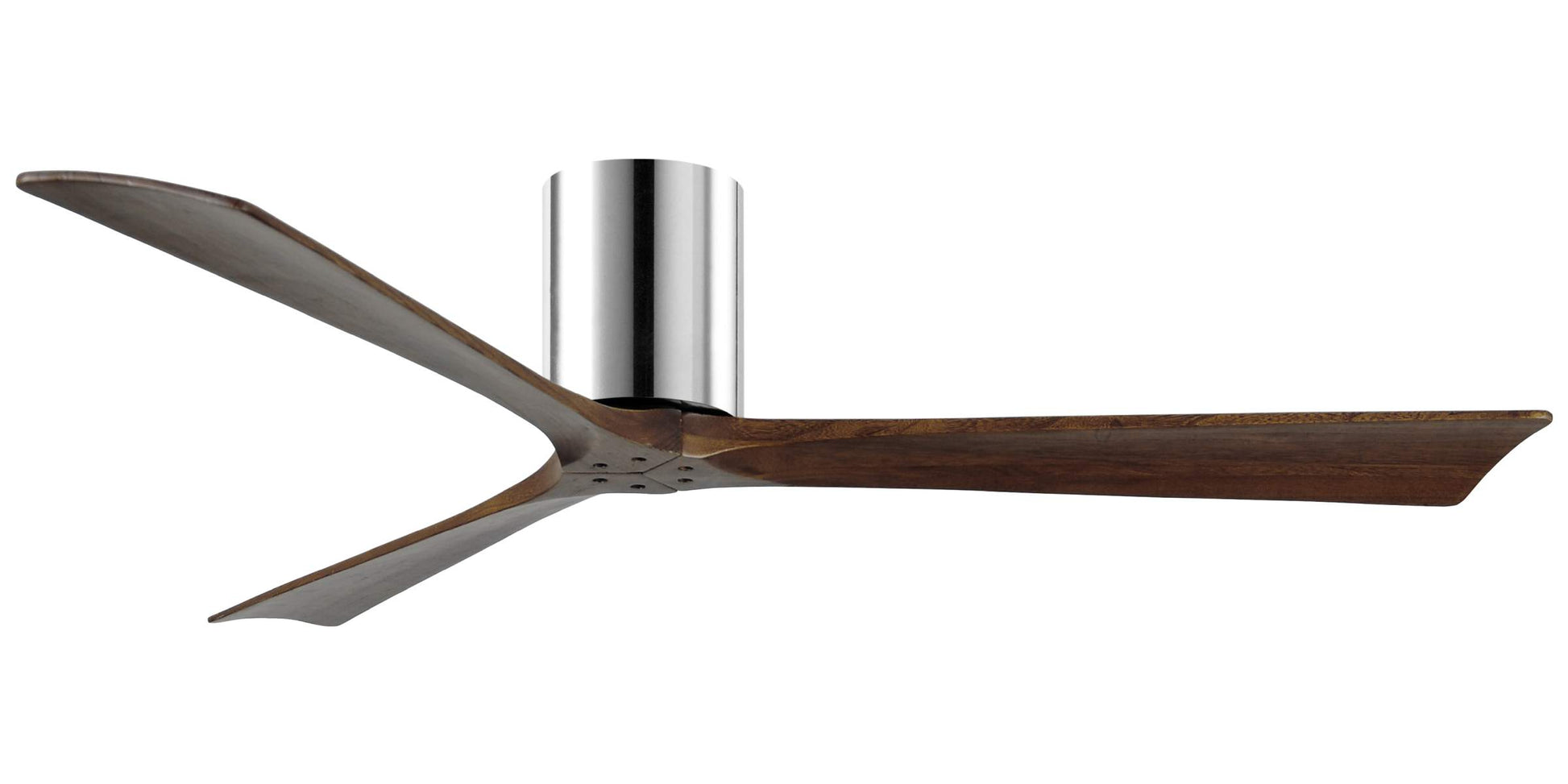 IR3H-CR-WA-60 Atlas Irene 60" Ceiling Fan in Polished Chrome with Walnut Tone Blades