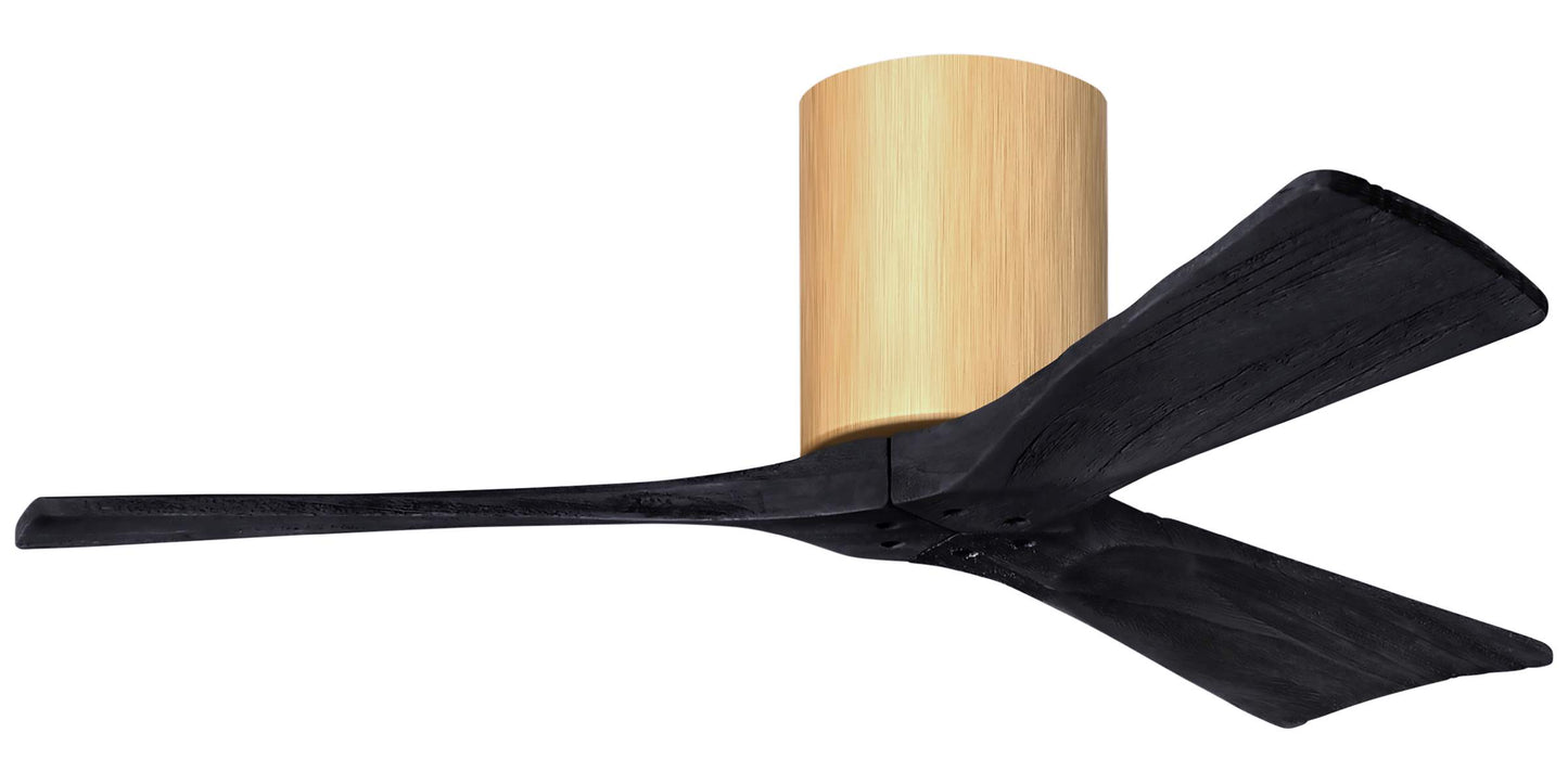 IR3H-LM-BK-42 Atlas Irene 42" Ceiling Fan in Light Maple with Matte Black Blades