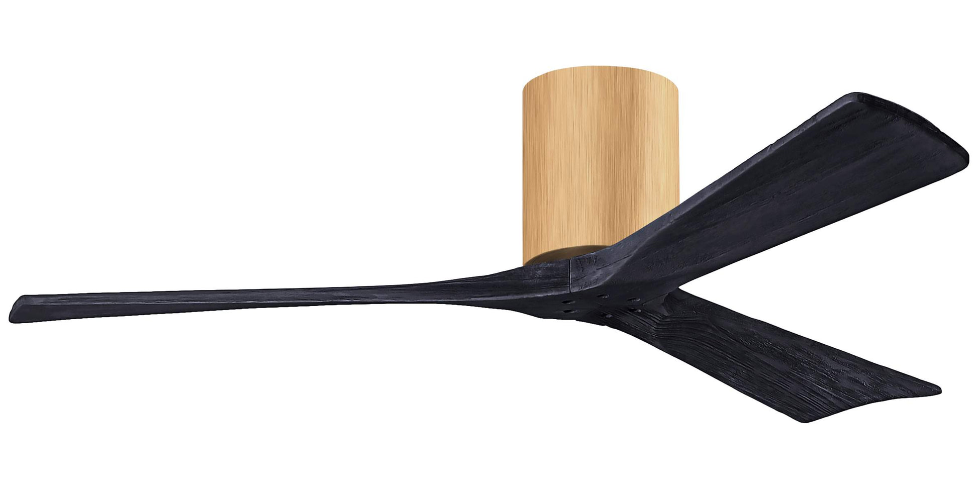 IR3H-LM-BK-52 Atlas Irene 52" Ceiling Fan in Light Maple with Matte Black Blades