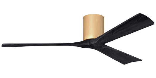 IR3H-LM-BK-60 Atlas Irene 60" Ceiling Fan in Light Maple with Matte Black Blades