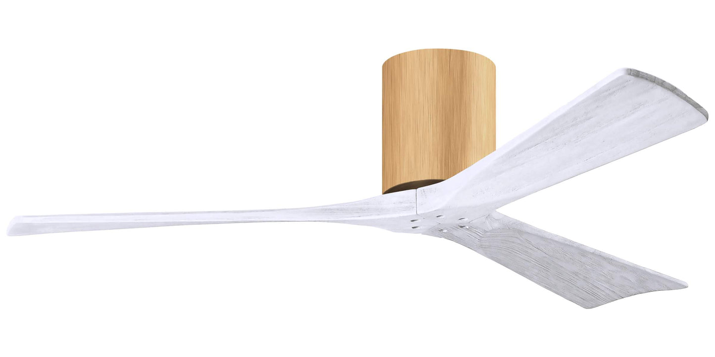 IR3H-LM-MWH-52 Atlas Irene 52" Ceiling Fan in Light Maple with Matte White Blades