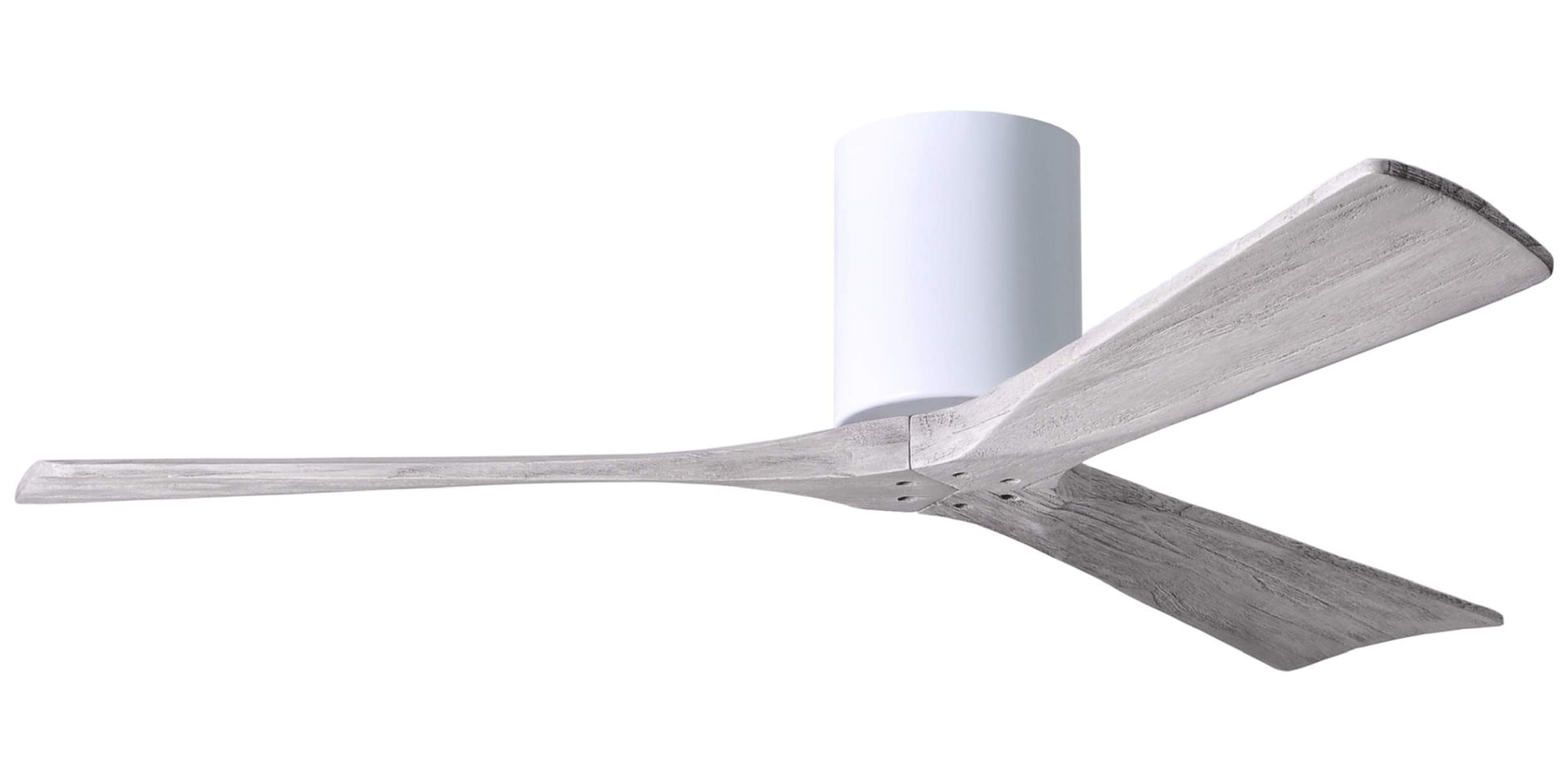 IR3H-WH-BW-52 Atlas Irene 52" Ceiling Fan in Gloss White with Barnwood Tone Blades