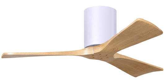 IR3H-WH-LM-42 Atlas Irene 42" Ceiling Fan in Matte White  with Light Maple Blades