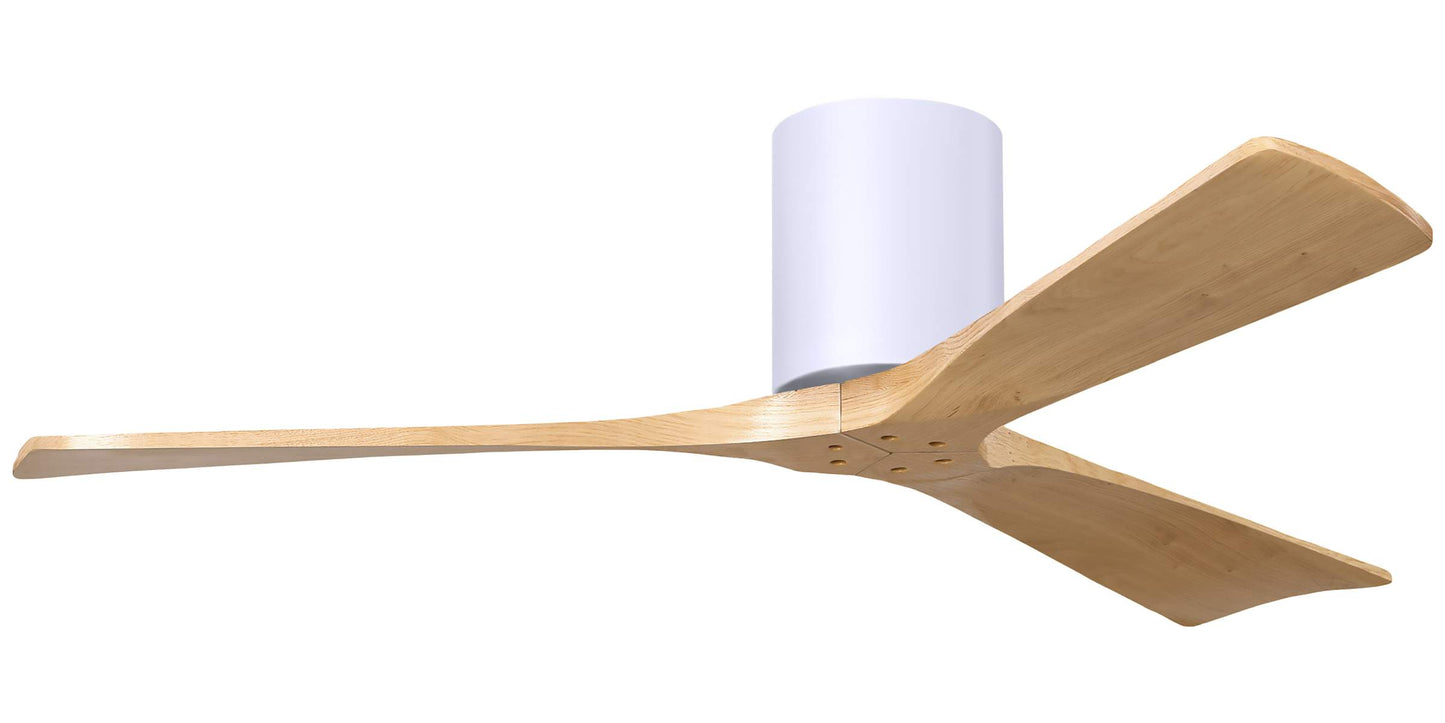 IR3H-WH-LM-52 Atlas Irene 52" Ceiling Fan in Matte White  with Light Maple Blades