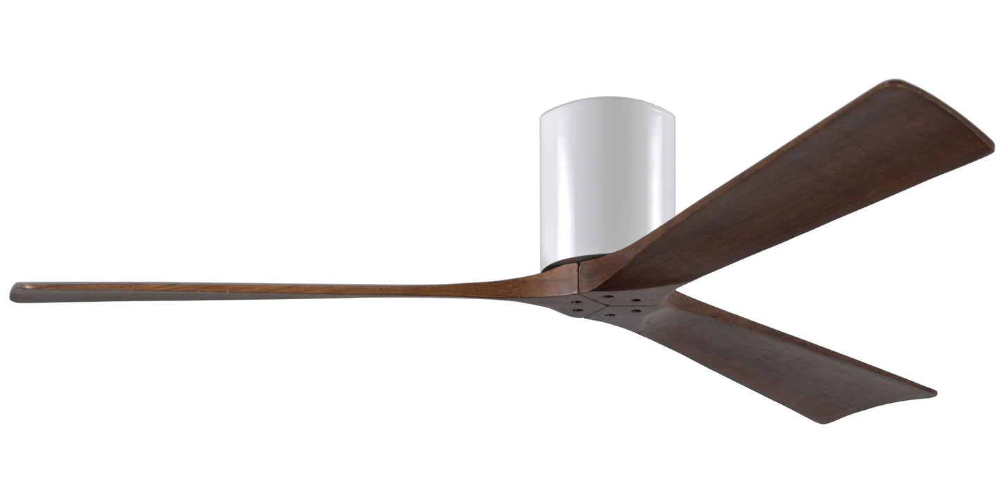 IR3H-WH-WA-60 Atlas Irene 60" Ceiling Fan in Gloss White with Walnut Tone Blades