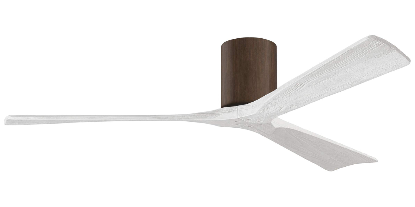 IR3H-WN-MWH-60 Atlas Irene 60" Ceiling Fan in Walnut with Matte White Blades