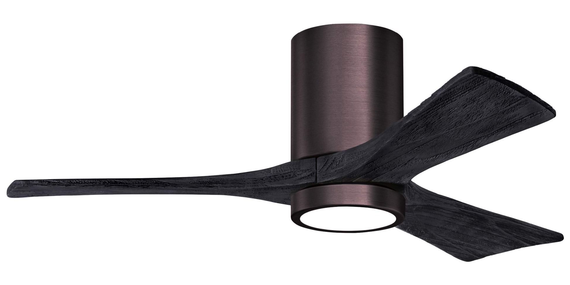 IR3HLK-BB-BK-42 Atlas Irene 42" Ceiling Fan in Walnut Tone with Matte Black Blades