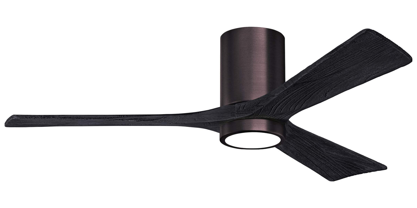 IR3HLK-BB-BK-52 Atlas Irene 52" Ceiling Fan in Brushed Bronze with Matte Black Blades