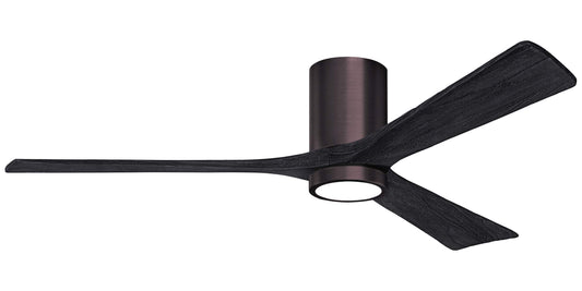 IR3HLK-BB-BK-60 Atlas Irene 60" Ceiling Fan in Brushed Bronze with Matte Black Blades