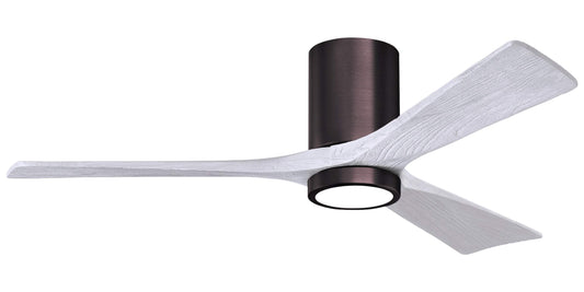 IR3HLK-BB-MWH-52 Atlas Irene 52" Ceiling Fan in Brushed Bronze with Matte White Blades