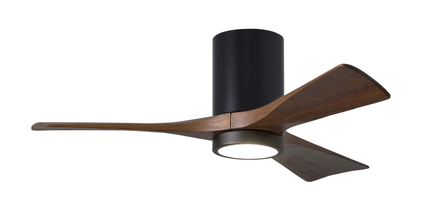 IR3HLK-BK-WA-42 Atlas Irene 42" Ceiling Fan in Matte Black with Walnut Tone Blades