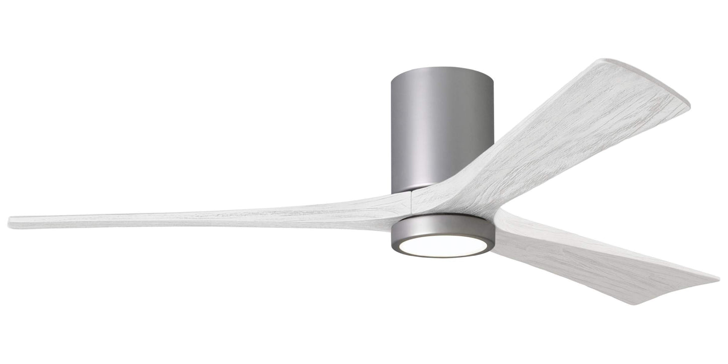 IR3HLK-BN-MWH-60 Atlas Irene 60" Ceiling Fan in Brushed Nickel with Matte White Blades