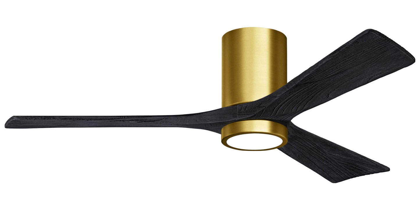 IR3HLK-BRBR-BK-52 Atlas Irene 52" Ceiling Fan in Brushed Brass with Matte Black Blades