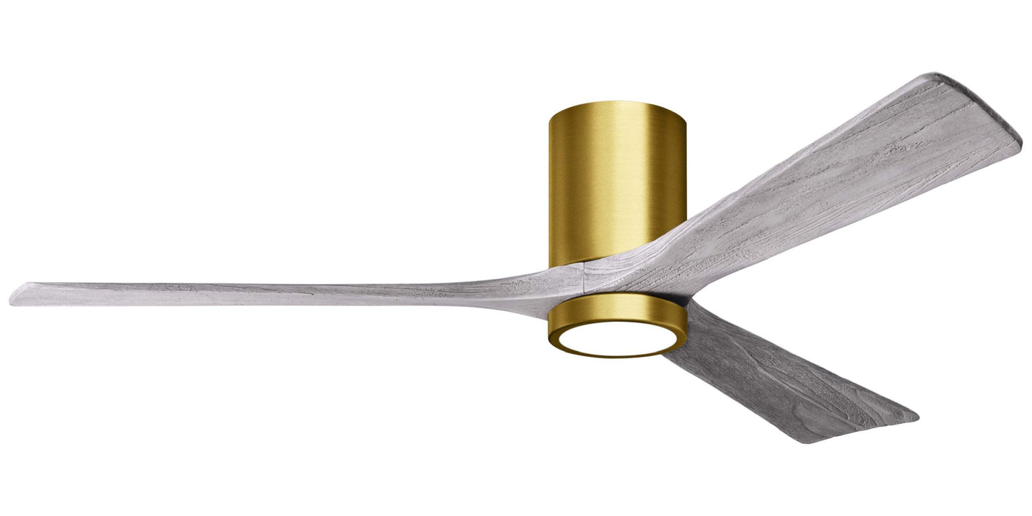 IR3HLK-BRBR-BW-60 Atlas Irene 60" Ceiling Fan in Brushed Brass with Barnwood Tone Blades