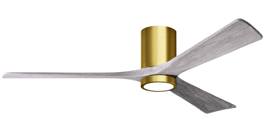 IR3HLK-BRBR-BW-60 Atlas Irene 60" Ceiling Fan in Brushed Brass with Barnwood Tone Blades