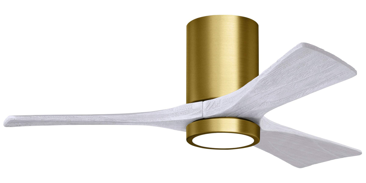 IR3HLK-BRBR-MWH-42 Atlas Irene 42" Ceiling Fan in Brushed Brass with Matte White Blades