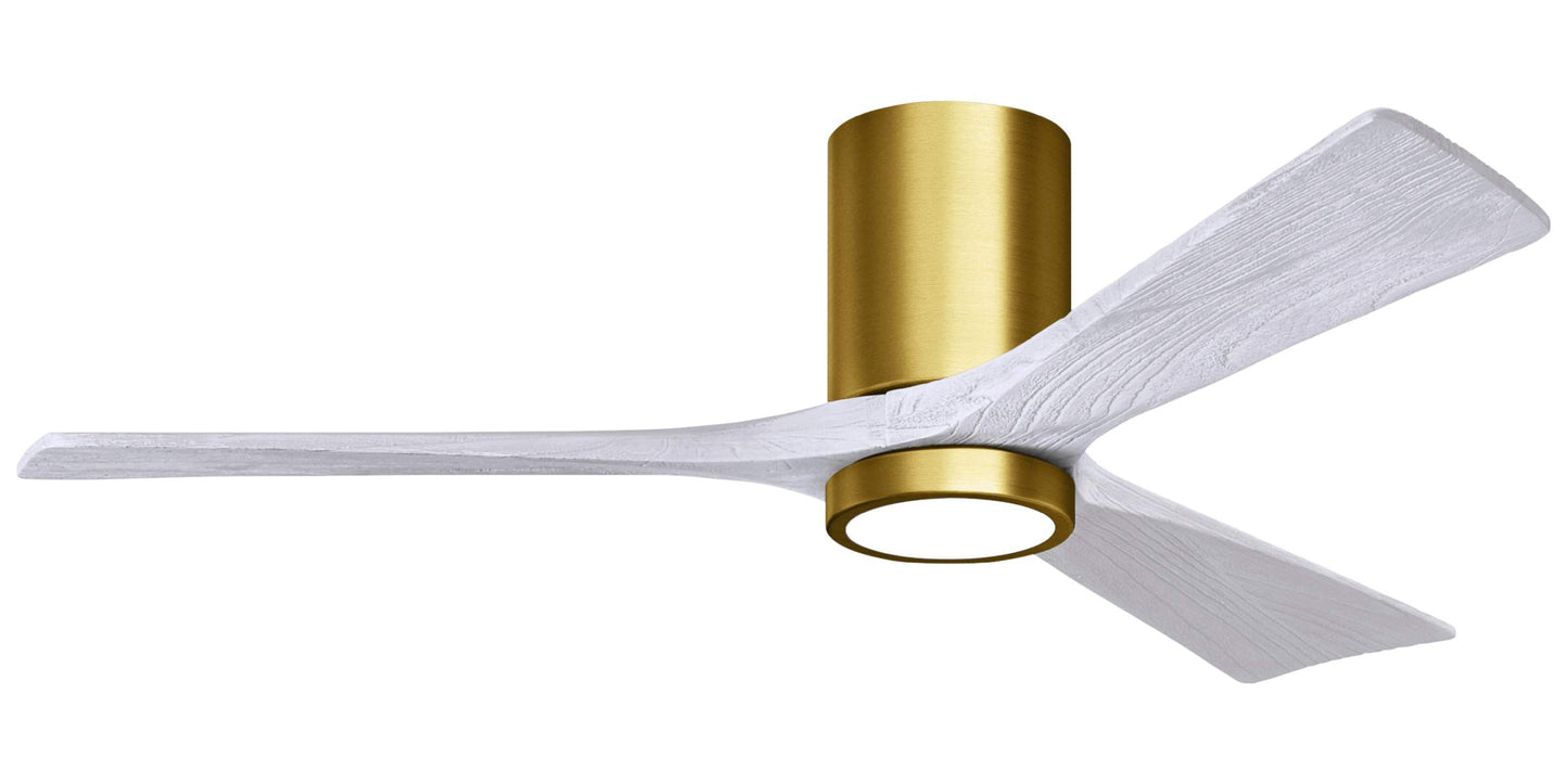 IR3HLK-BRBR-MWH-52 Atlas Irene 52" Ceiling Fan in Brushed Brass with Matte White Blades