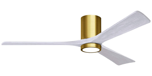 IR3HLK-BRBR-MWH-60 Atlas Irene 60" Ceiling Fan in Brushed Brass with Matte White Blades