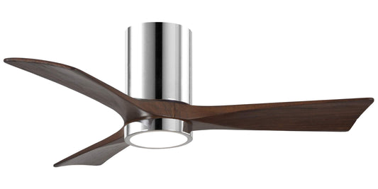 IR3HLK-CR-WA-42 Atlas Irene 42" Ceiling Fan in Polished Chrome with Walnut Tone Blades