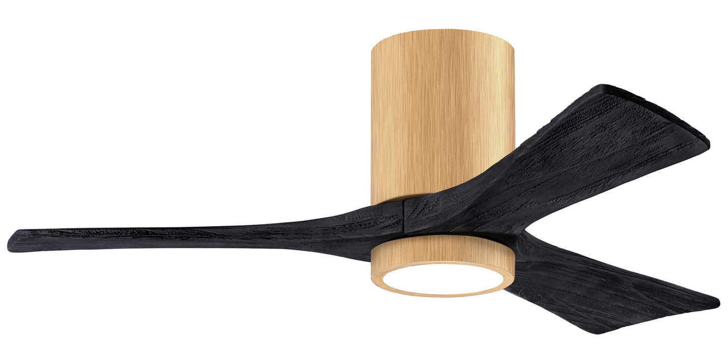 IR3HLK-LM-BK-42 Atlas Irene 42" Ceiling Fan in Light Maple with Matte Black Blades