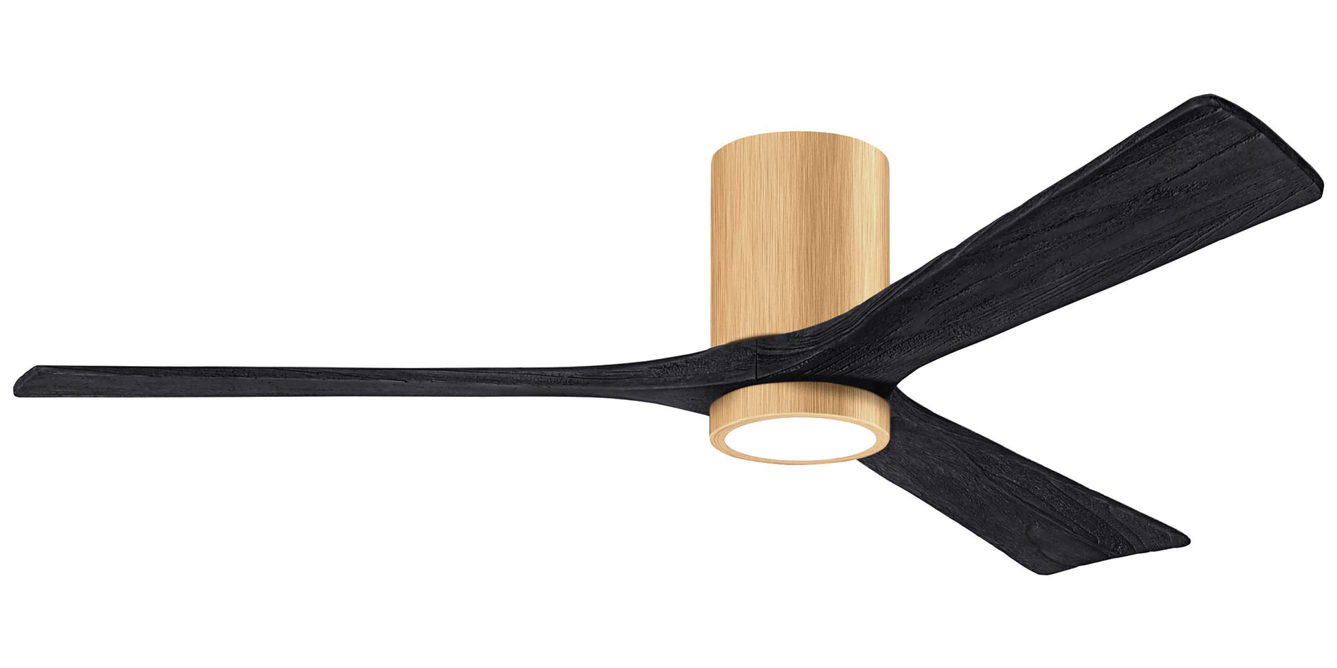 IR3HLK-LM-BK-60 Atlas Irene 60" Ceiling Fan in Light Maple with Matte Black Blades