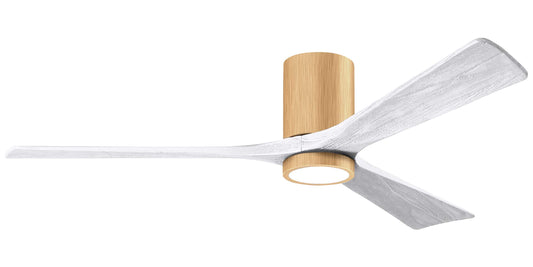 IR3HLK-LM-MWH-60 Atlas Irene 60" Ceiling Fan in Light Maple with Matte White Blades