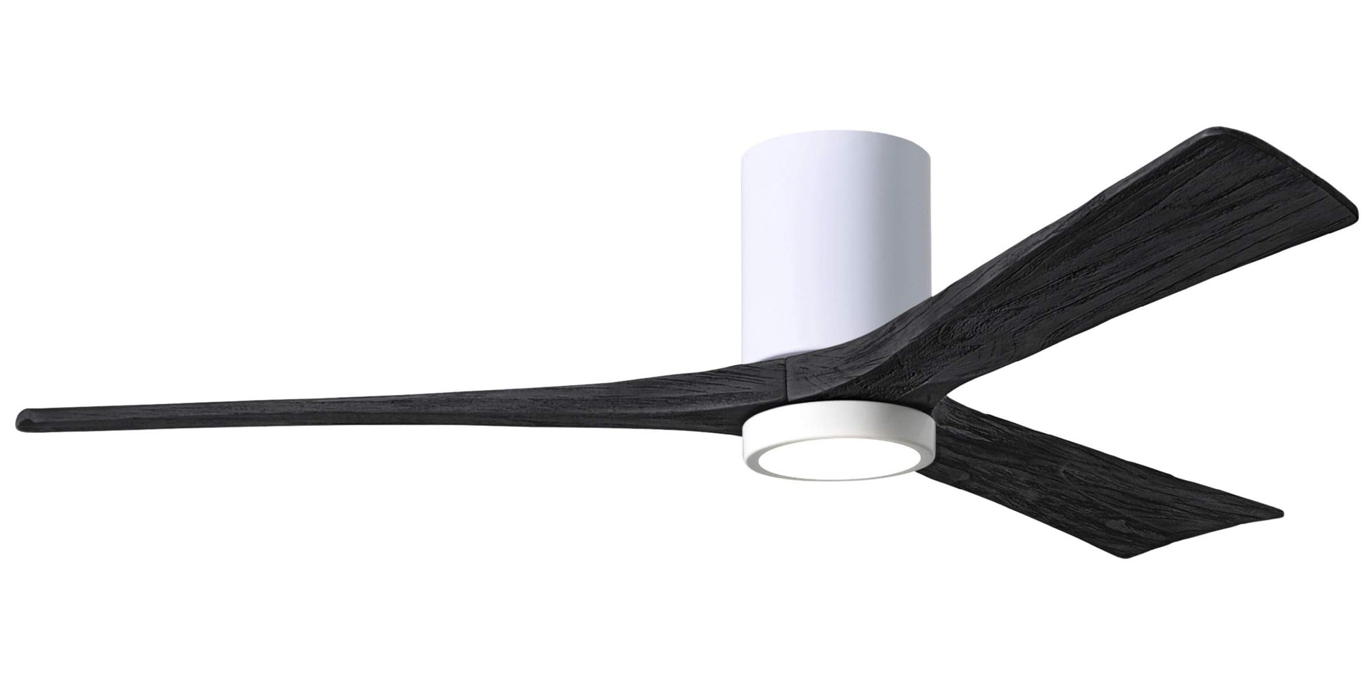 IR3HLK-WH-BK-60 Atlas Irene 60" Ceiling Fan in White with Matte Black Blades