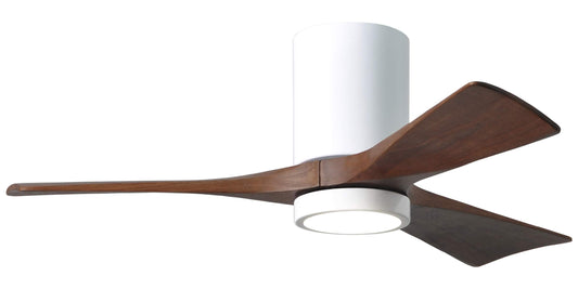 IR3HLK-WH-WA-42 Atlas Irene 42" Ceiling Fan in Gloss White with Walnut Tone Blades