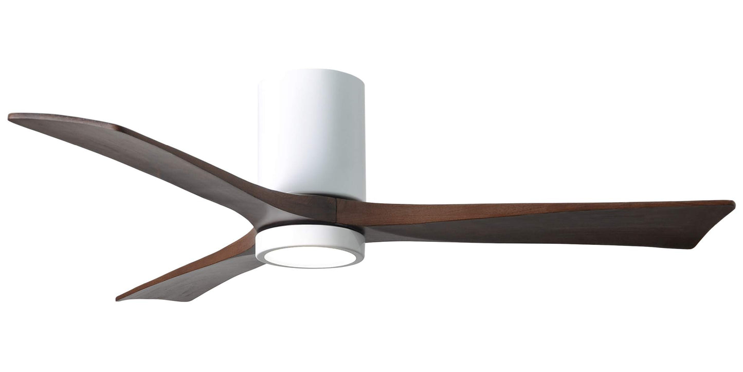 IR3HLK-WH-WA-52 Atlas Irene 52" Ceiling Fan in Gloss White with Walnut Tone Blades