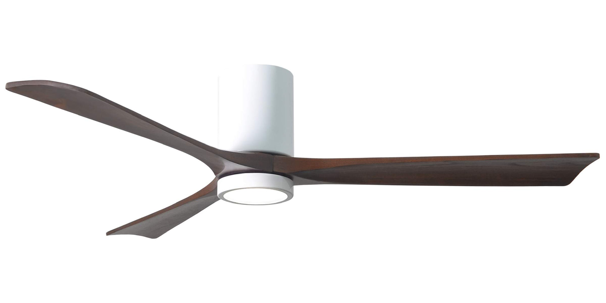 IR3HLK-WH-WA-60 Atlas Irene 60" Ceiling Fan in Gloss White with Walnut Tone Blades