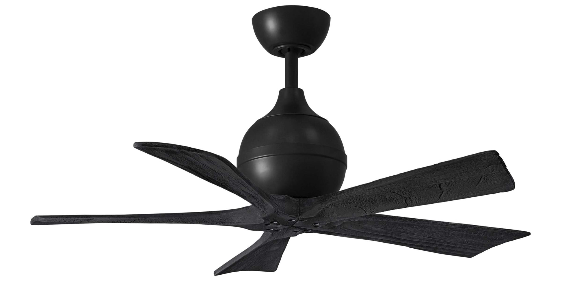 IR5-BK-BK-42 Atlas Irene 42" Ceiling Fan in Matte Black with Matte Black Blades