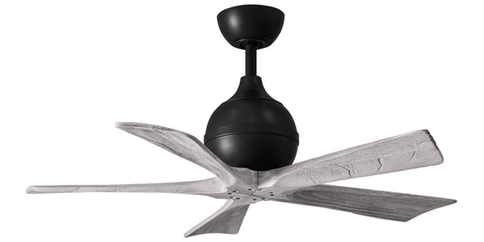 IR5-BK-BW-42 Atlas Irene 42" Ceiling Fan in Matte Black with Barnwood Tone Blades