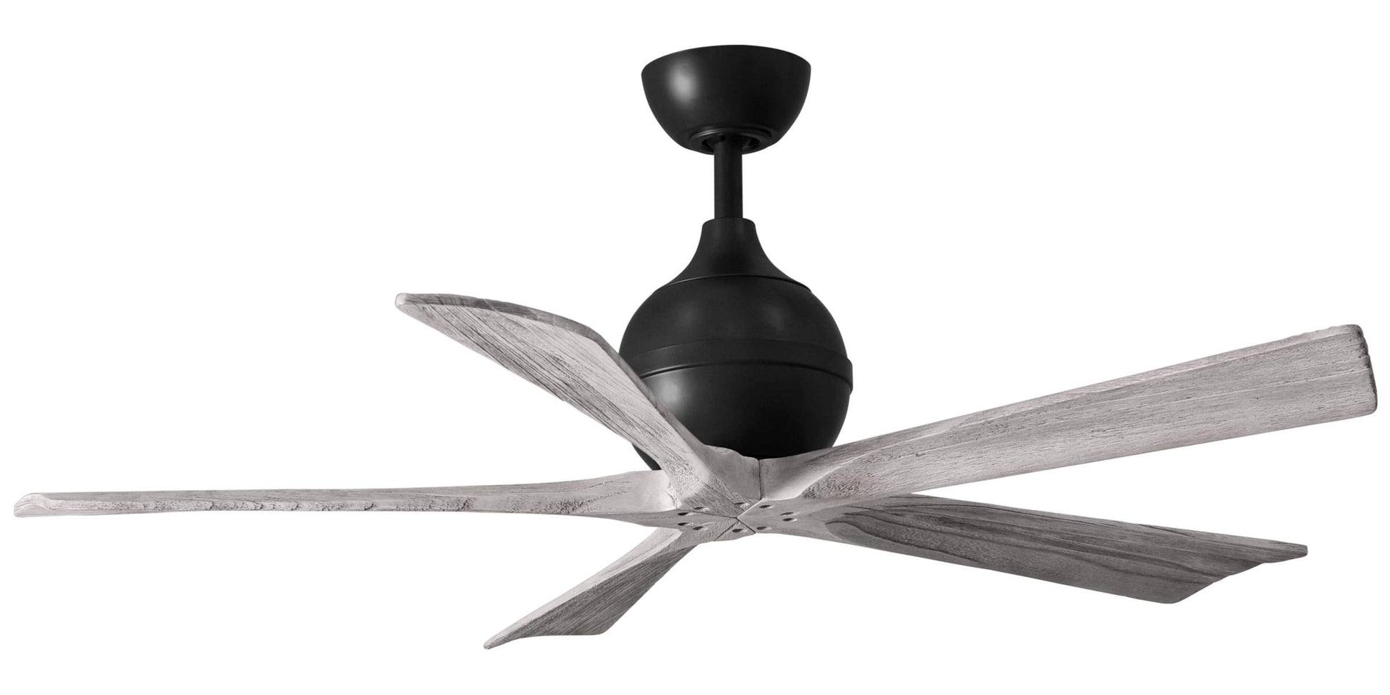 IR5-BK-BW-52 Atlas Irene 52" Ceiling Fan in Matte Black with Barnwood Tone Blades