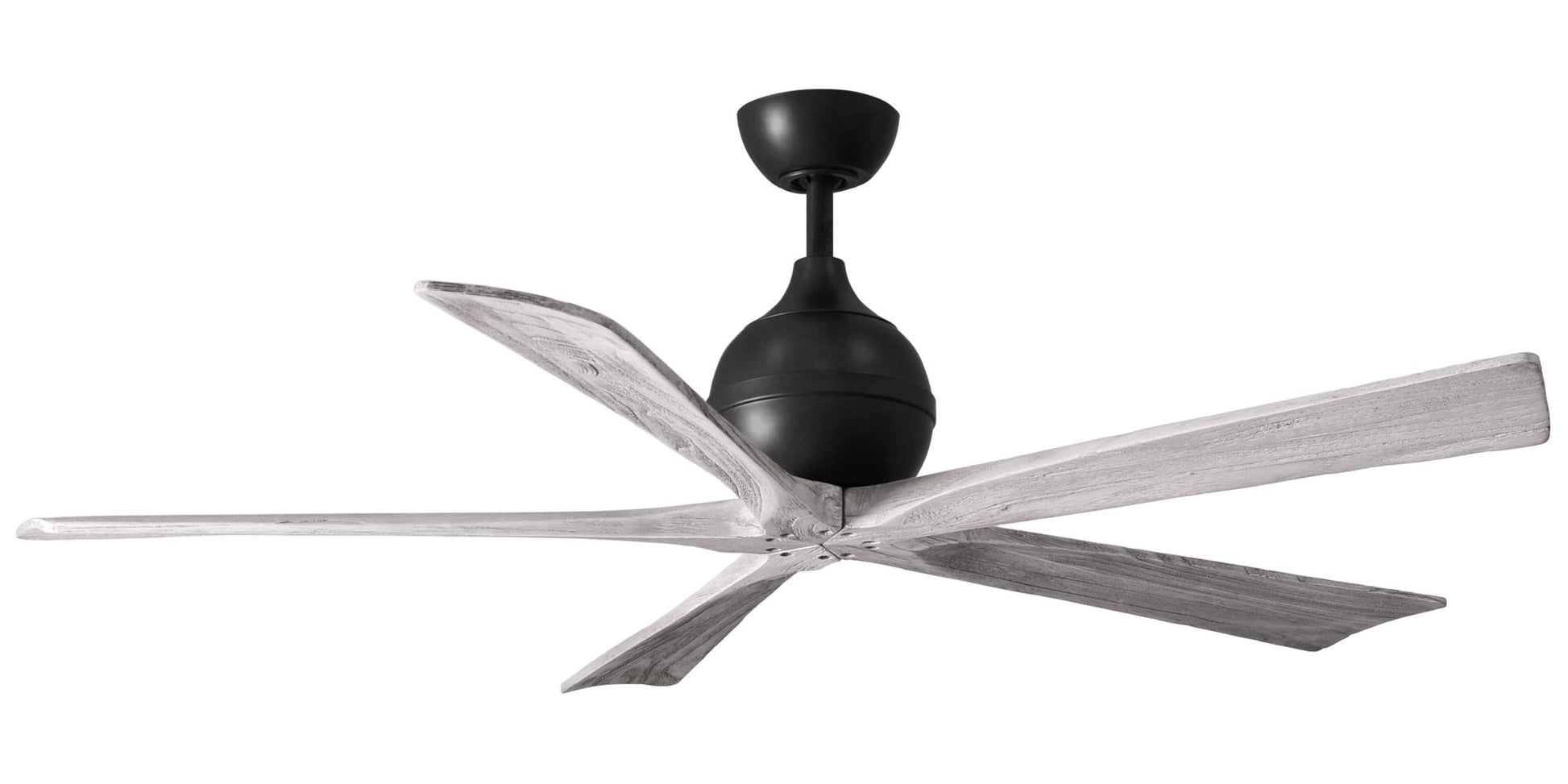 IR5-BK-BW-60 Atlas Irene 60" Ceiling Fan in Matte Black with Barnwood Tone Blades