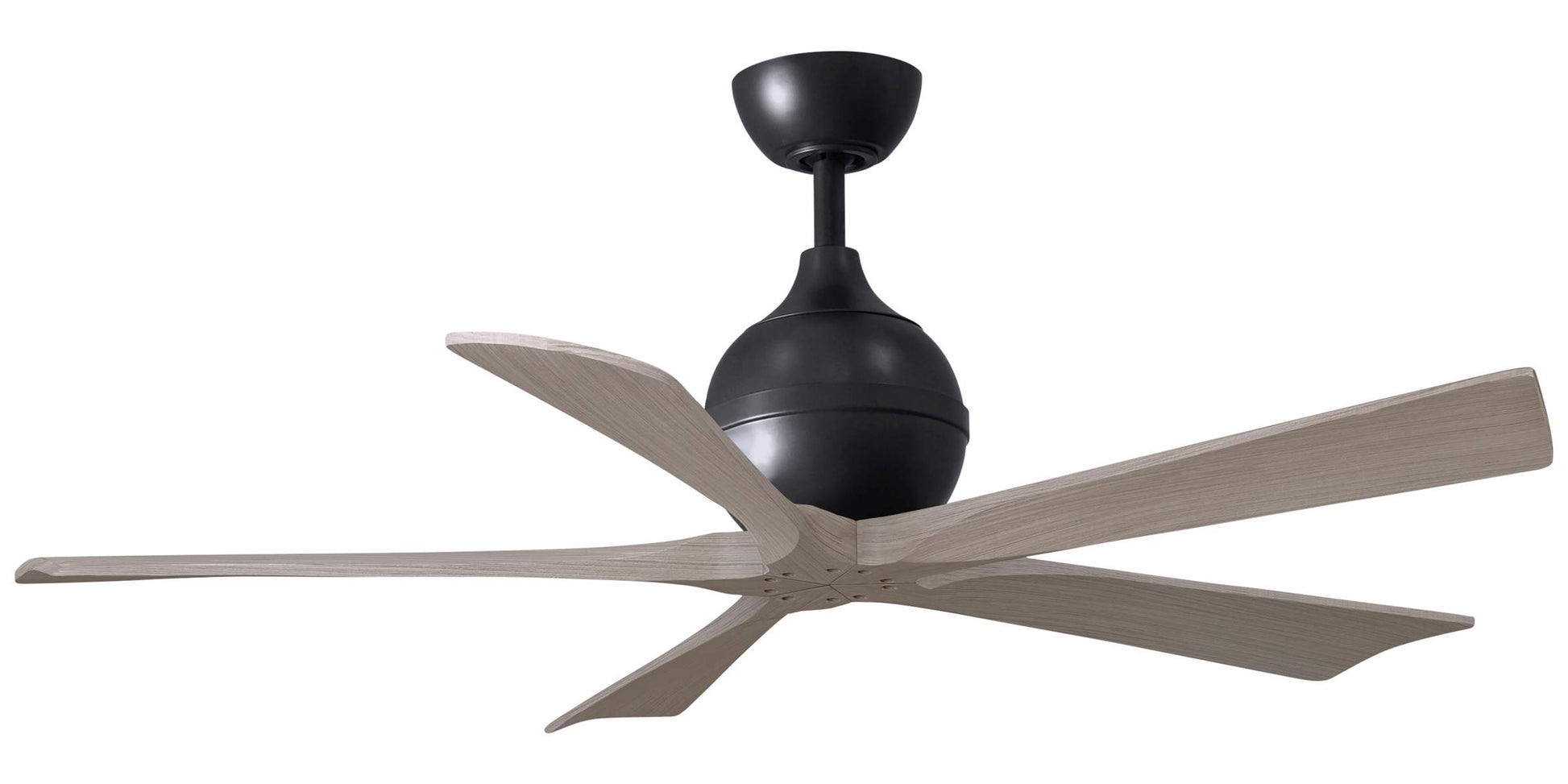 IR5-BK-GA-52 Atlas Irene 52" Ceiling Fan in Matte Black with Gray Ash Blades