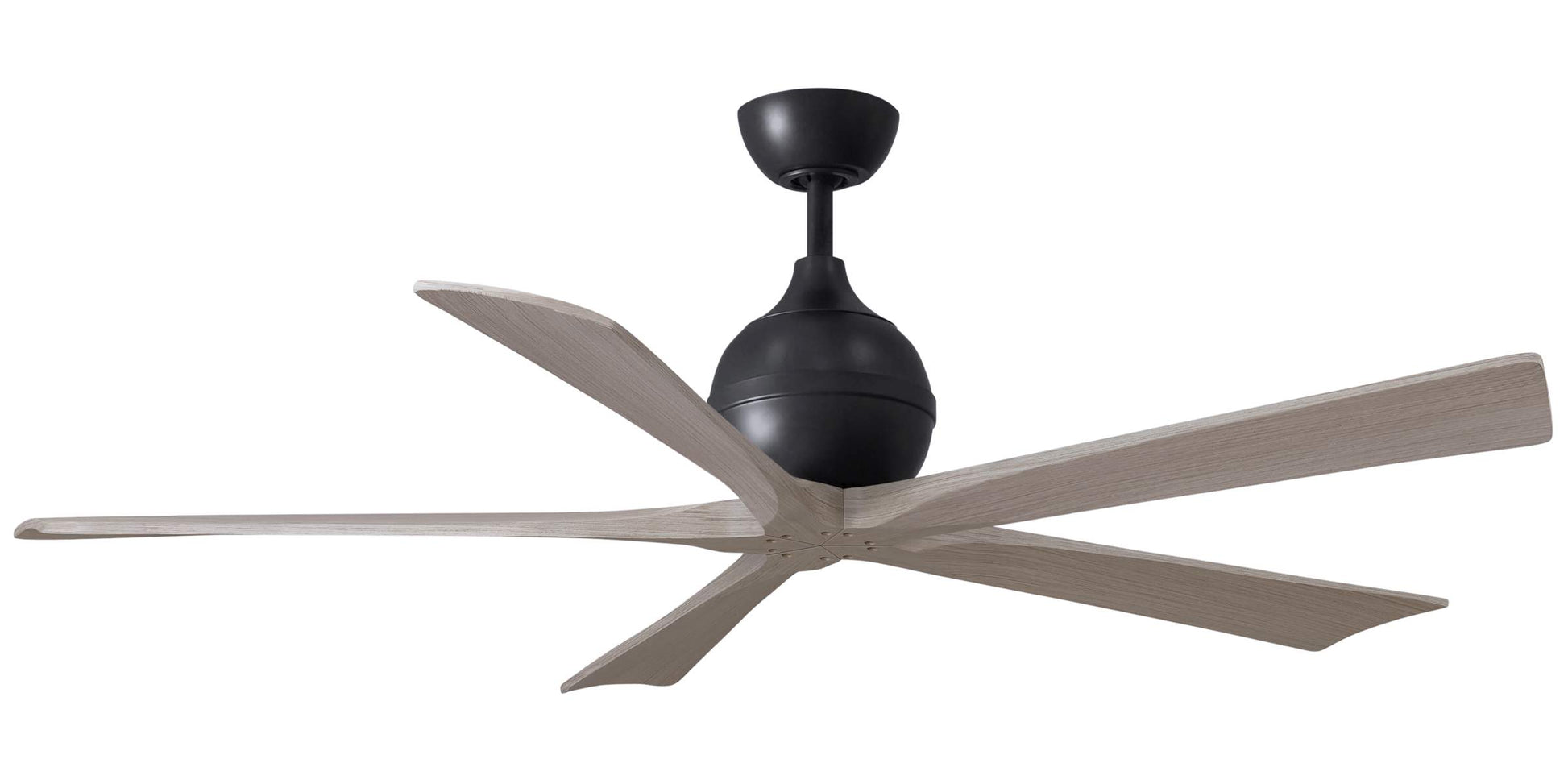 IR5-BK-GA-60 Atlas Irene 60" Ceiling Fan in Matte Black with Gray Ash Blades