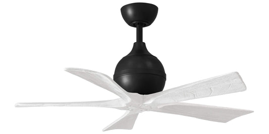 IR5-BK-MWH-42 Atlas Irene 42" Ceiling Fan in Matte Black with Matte White Blades